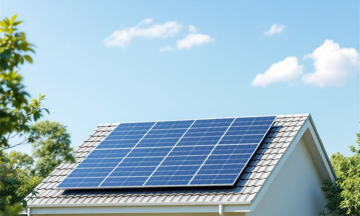 6.6kW solar system panel array