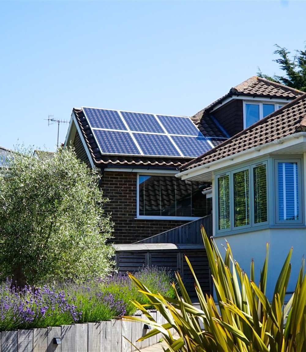 Residential property powered by a rooftop solar system